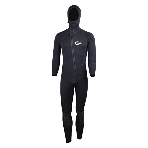 Yonsub Full Wetsuits-3mm Wetsuit-Mens Neoprene Diving Suit Front Zipper Hoodie Snorkeling Surfing Suits High Elasticity Long Sleeve - Diving Water Sports Solid Colored Autumn Winter Spring Summer