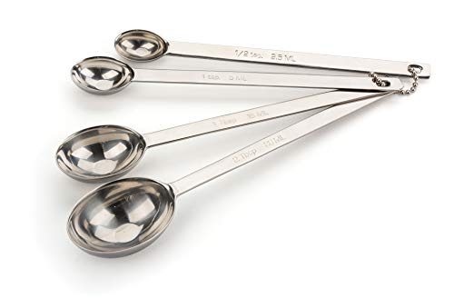 RSVP International Measuring Spoons, Long, Stainless Steel