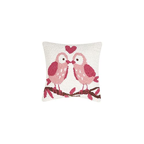 Peking Handicraft 30TG1012C12SQ Love Birds Pillow, 12-inch Square