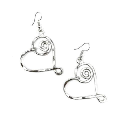 ANJU JEWELRY Silver Plated Collection Earrings - Heart