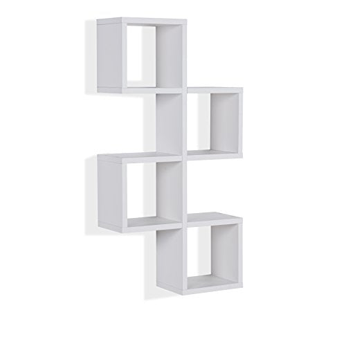 Danya B. Cubby Chessboard Wall Shelf - Horizontal or Vertical (White)