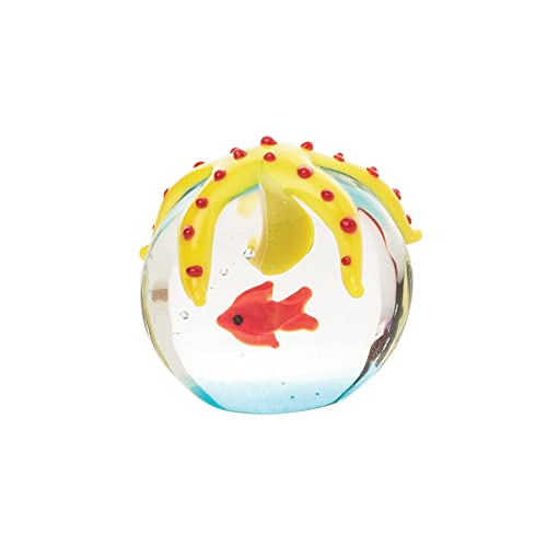 Beachcombers B24795 Starfish Fish Globe Ornament, 3.53-inch Diameter