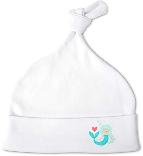 Pavilion Izzy & Owie Baby Beanie Hat, White, 0-3 Months