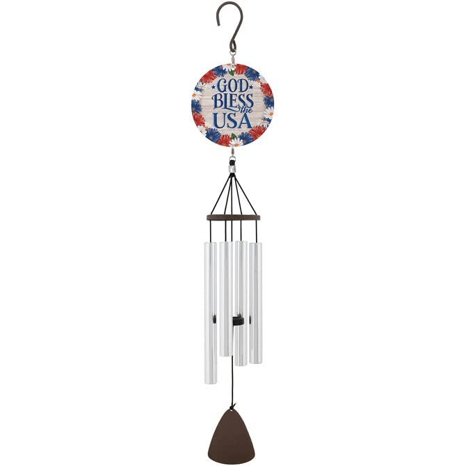 Carson Home Accents USA Picture Perfect Wind Chime, 27-inch Length, Aluminum