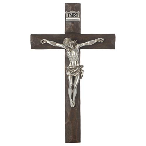 Roman 11.5" H Silver Crucifix