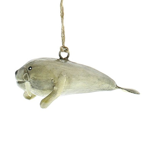 HomArt 5695-0 Arctic Animal Hand Painted Seal Ornament, 4.50inch Length, Steel