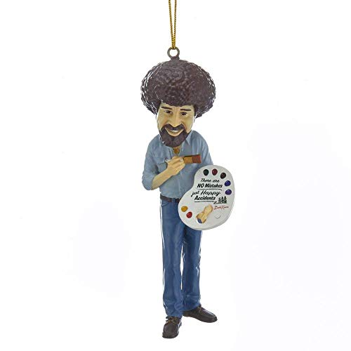 Kurt Adler Bob Ross Figural Ornament 5 inch