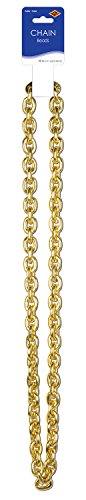 Beistle Chain Beads (gold) Party Accessory (1 count) (1/Card)