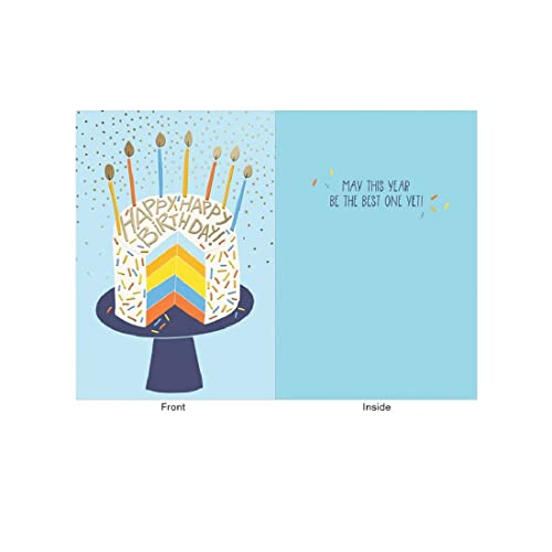 Design Design Cake On A Stand With Candles Birthday Card - His