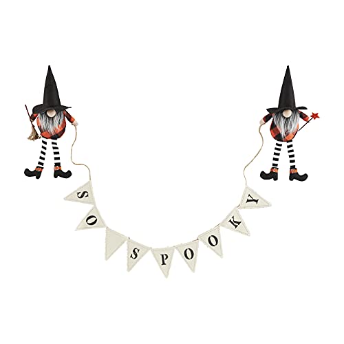 Mud Pie, Spooky, Halloween Gnome Banner, 9" x 58", Multicolor