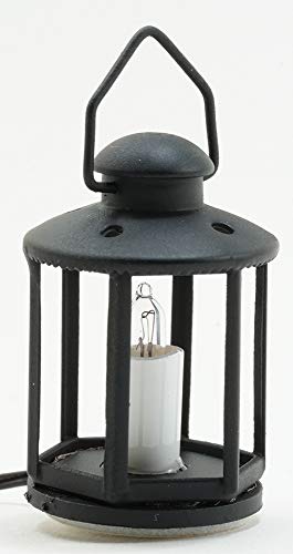 Aztec Imports Dollhouse Miniature Black Lantern, 12 Volt