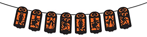 Beistle Vintage Halloween Streamer Hanging Banner Spooky Decorations, 7" x 6&