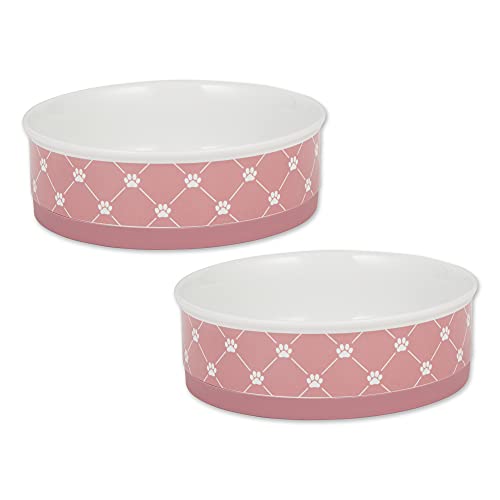 Bone Dry Ceramic Pet Collection Trellis, Large Set, 7.5x2.4, Rose, 2 Piece
