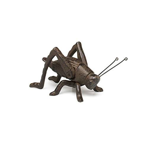 Abbott Collection  Dark Brown Metal Cast Iron Small Cricket Garden Figurine Statues