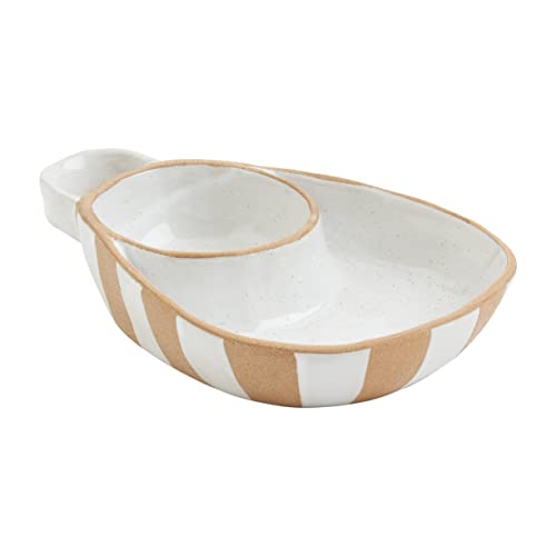 Mud Pie Bead Dip Bowl and Stand Set, 7-inch Height