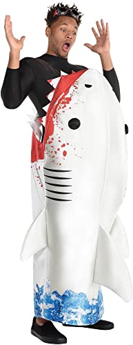 Amscan Party City Shark Attack Survivor Halloween Costume for Adults, Standard Size, Includes Pullover Tunic