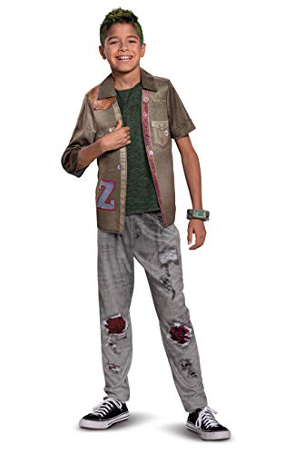 Disguise Zed Zombies Costume, Disney Zombies-2 Character Outfit, Kids Movie Inspired Shirt, Pants and Z-Band, Classic Child Size Large (10-12) Green (103879G)