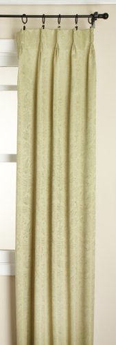 Belle Maison Stylemaster Gabrielle Pinch Pleated Foam Back Patio Panel, Sage, 96 by 84-Inch