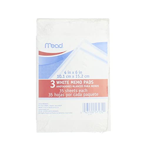 ACCO (School) 4" x 6" Memo Pad (3 Count)
