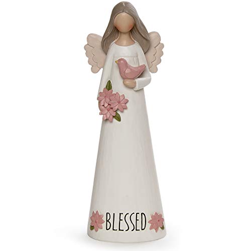 Blossom Bucket 2166-13280 Blessed Angel with Bird Figurine