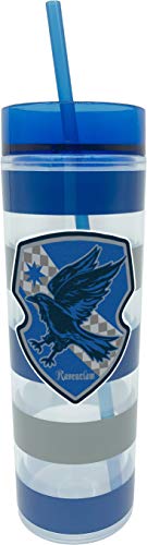 Spoontiques 22108 Tall Cup Tumbler with Straw, 16 Oz (Ravenclaw)