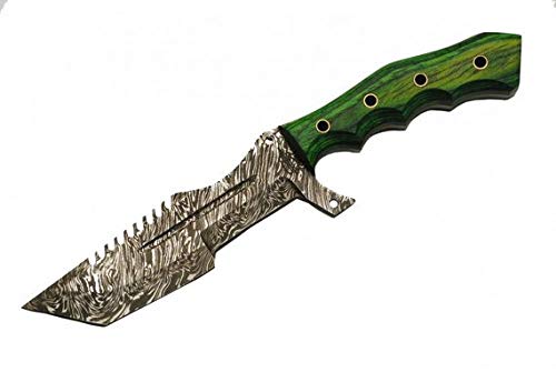 BnB Knives Buck n Bear Custom Handmade Damascus Tanto Tracker Fixed Blade Knife (bnb1223tt)