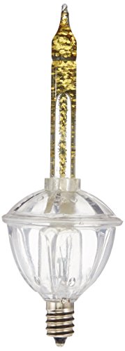 Vickerman 3-in-1 Pack C7 Gold Glitter Bubble Replacement Bulb, 5-watt