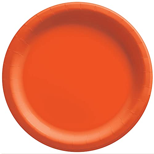 Amscan Premium Classic Paper Plates, Orange Peel, One Size, 20 ct , 8 1/2"