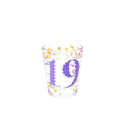 Pavilion Gift Company 19th 2 oz Birthday Shot Glass, Purple