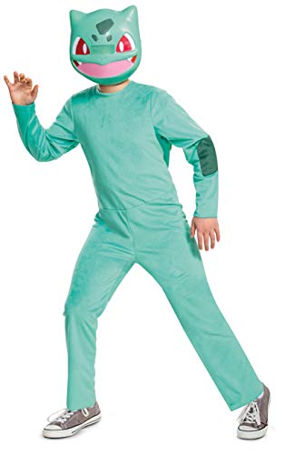 Disguise Pokemon Balbasaur Classic Boys Costume, Green, Medium (7-8)