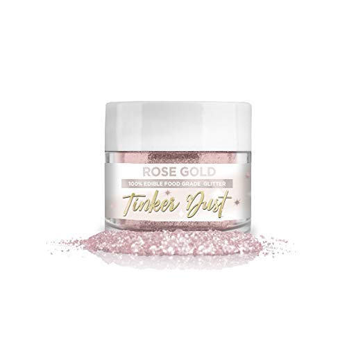 Bakell Rose Gold Tinker Dust¬Æ, 5 Gram | KOSHER Certified | 100% Edible Glitter | Cakes, Cupcakes, Cake Pops, Drinks, Glitter & Dusts (Rose Gold)