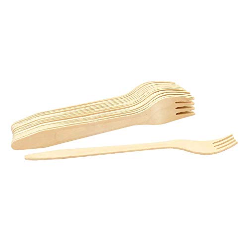 Tablecraft 6" Disposable Wood Forks 25 per pack