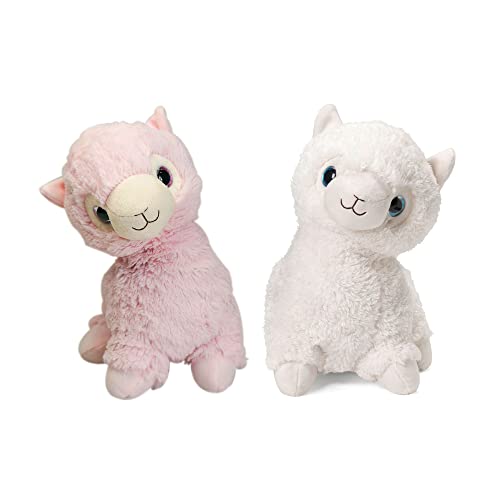 Intelex Warmies Microwavable Plush Set, Pink and White Llama Warmies are Included - Cozy Plush Heatable Lavender Scented Stuffed Animal