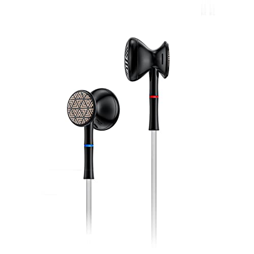 FiiO FF3 Headphones Earbuds Wired Deep Bass 1DD High Resolution Earphones Comes with 2.5/3.5/4.4mm Swappable Plugs Lossless Sound for Smartphones/PC/Laptop/Tablet(Black)