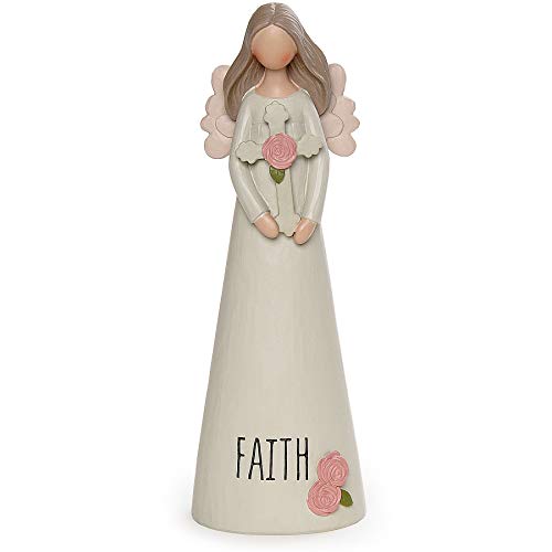 Blossom Bucket 2166-13279 Faith Angel with Cross Figurine