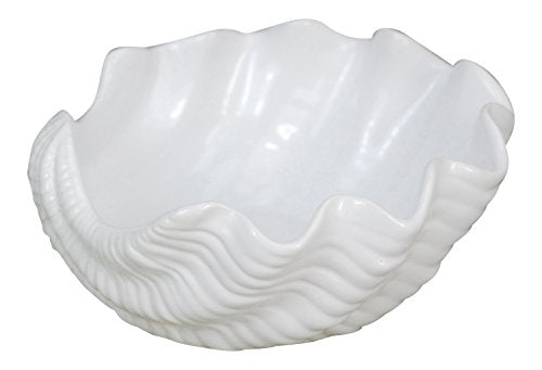 Drew Derose DDR Clam Shell Shaped White Serving Bowl 7 Inches Ceramic