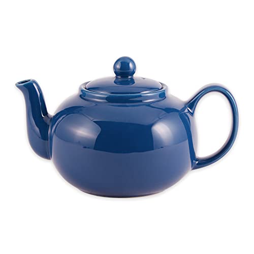 RSVP International Large Stoneware 6-Cup Teapot, Light Blue