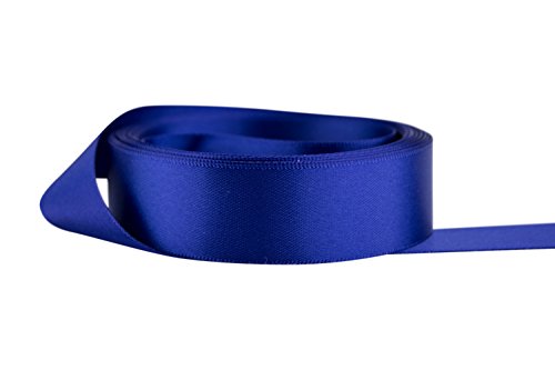 Ribbon Bazaar Double Faced Satin Ribbon - Premium Gloss Finish - 100% Polyester Ribbon for Gift Wrapping, Crafts, Scrapbooking, Hair Bow, Decorating & More - 1-1/2 inch Cobalt 50 Yards