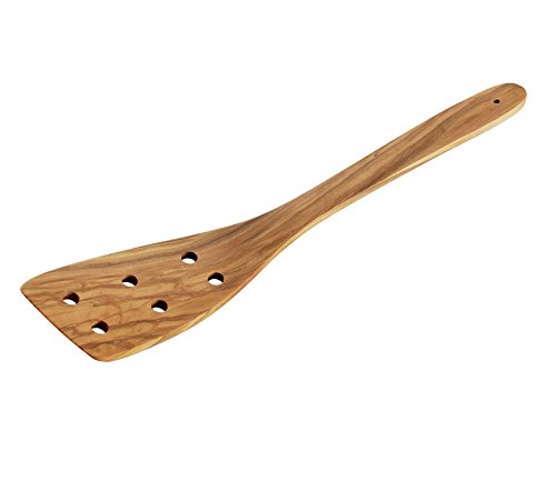 Frieling Cilio Olivewood Spatula with Holes, 12-Inch