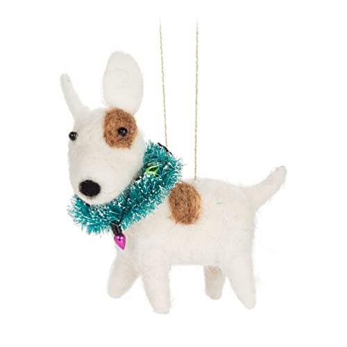Abbott Collection  Bull Terrier w/Wreath Ornament
