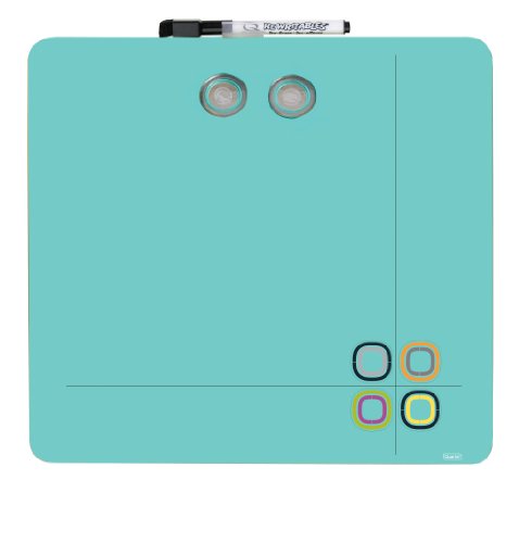 ACCO (Office) Quartet Tin Square Magnetic Whiteboards, 11.5-Inch x 11.5-Inch, Assorted Colors, 6 Pack (TSQ1212)