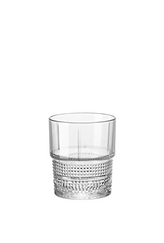 Bormioli Rocco 122116GRS021990 Novecento Barware DOF Glass, Stackable, Set of 4, 12.5 oz, Clear