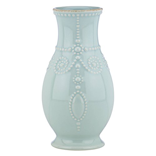 Lenox French Perle Ice Blue 8" Fluted Vase - 869509