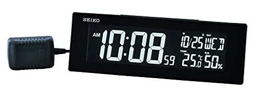 SEIKO 8" Color Changing Everything Alarm, Black Clock