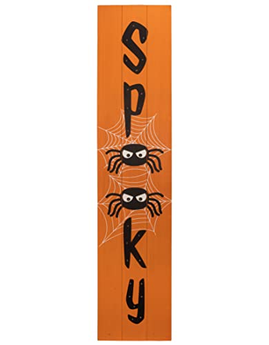 Spooky LED Porch Leaner Halloween Sign - 5 Ft. Tall Light Up Welcome Sign for Door or Wall Leaning - Halloween Decorations for Home & Classroom - Halloween Party Farmhouse Fall Decor, by Designstyles