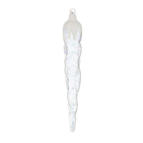 Raz Imports 4124570 Frosted Icicle Ornament, 12.5-inch Height, Glass