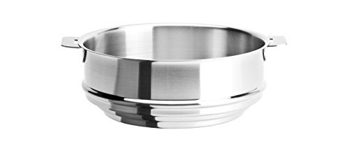Cristel Strate L Stainless Steel Universal Steamer Insert with Removable Handles, 9.4 Inch