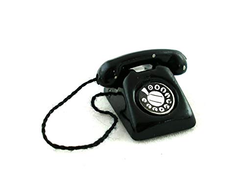 Aztec Imports Melody Jane Dollhouse Miniature Black Phone