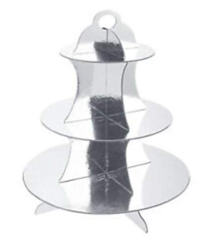 Beistle Metallic Silver Cupcake Stand | 13.5" | 1 Pc