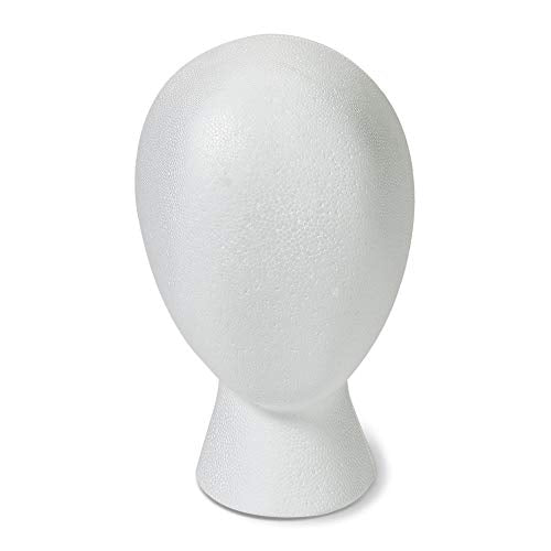 FloraCraft SmoothFoam Faceless Head 5.8 Inch x 6.8 Inch x 9.8 Inch White